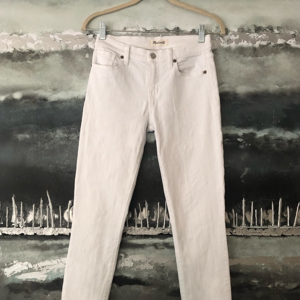 Madewell white skinny jean